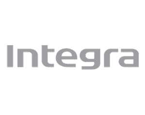 Integra logo in grey text on white.