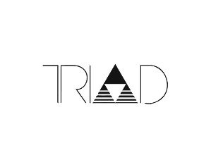 TRIAD logo with geometric triangle design.