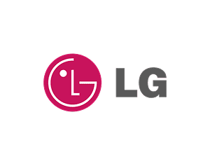 LG logo with red and gray design.