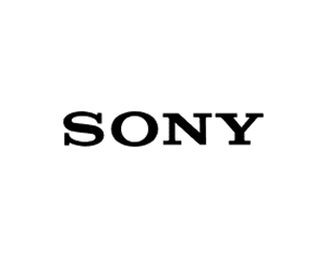Sony logo on a white background.